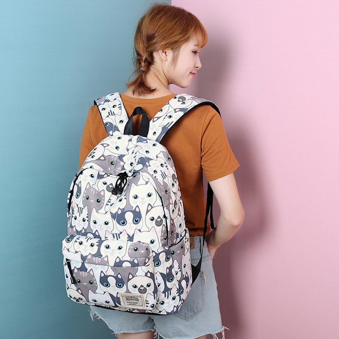 Leisure Backpack for Girls Teenage School Backpack Women Backpack Purse Cat