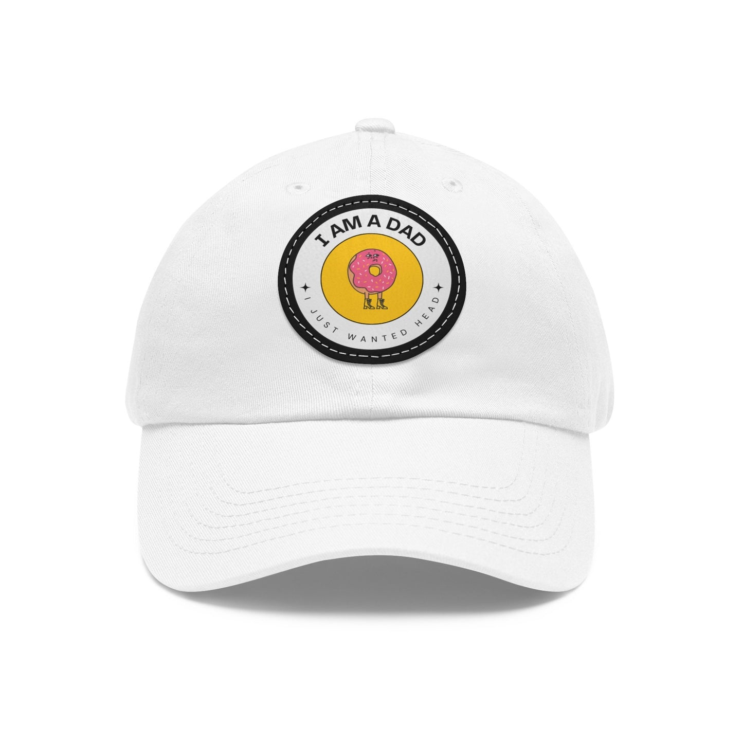 I am a Dad Hat with Leather Patch (Round)