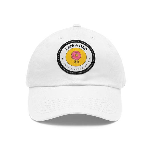 I am a Dad Hat with Leather Patch (Round)