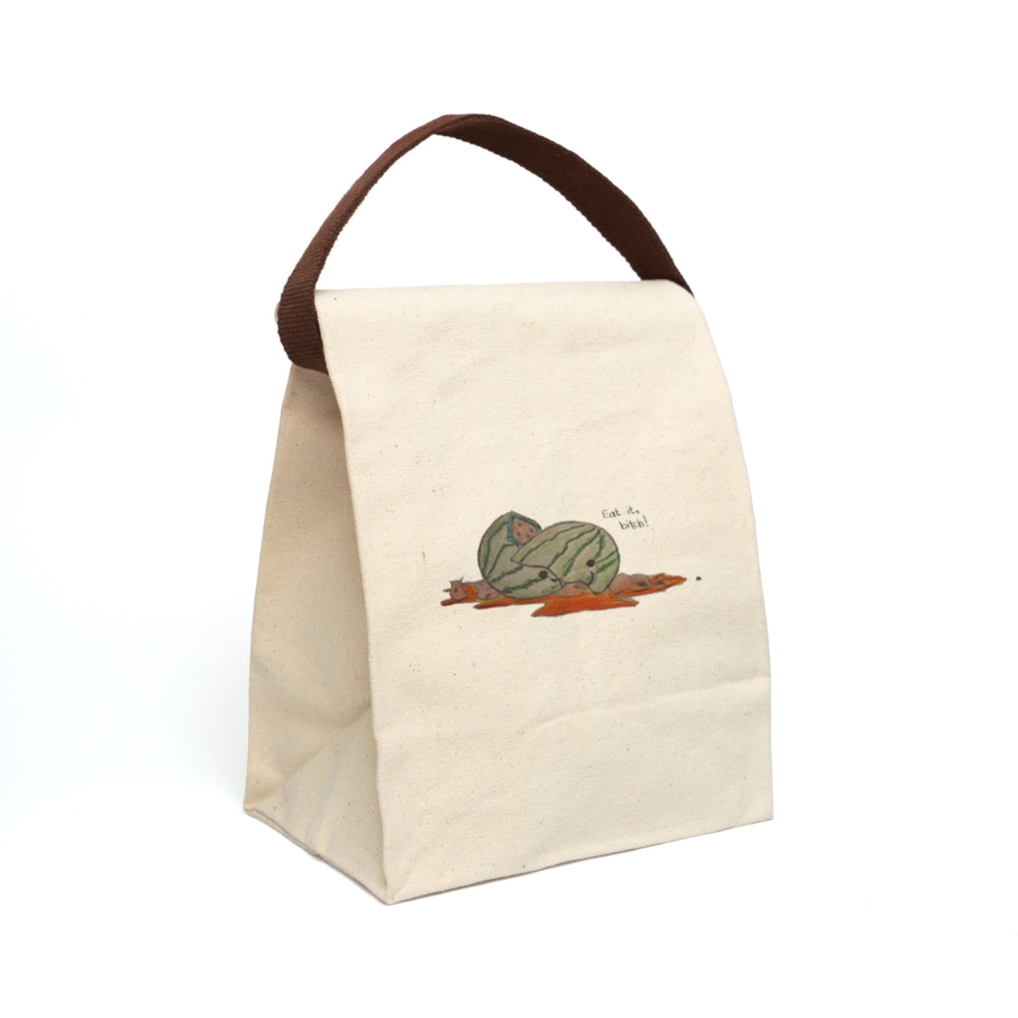 Eat It B**** Canvas Lunch Bag With Strap