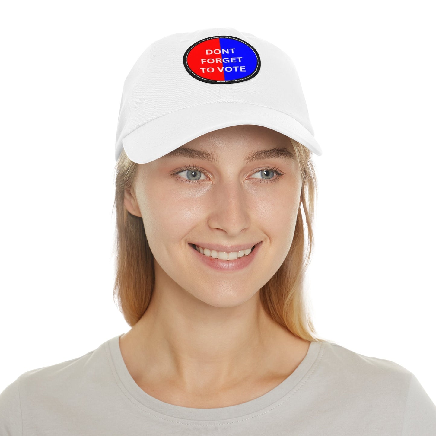 VOTE Hat with Leather Patch (Round)