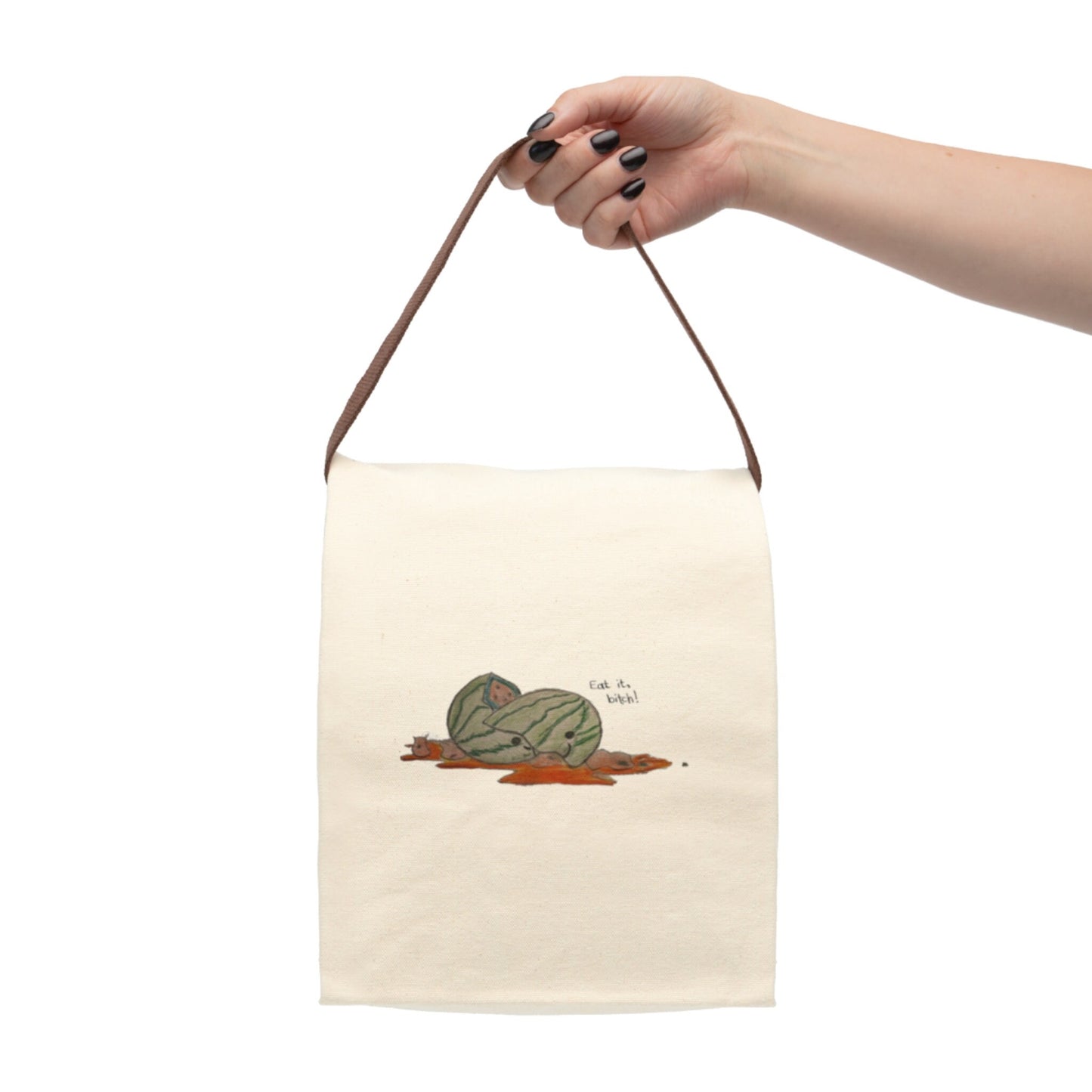 Eat It B**** Canvas Lunch Bag With Strap