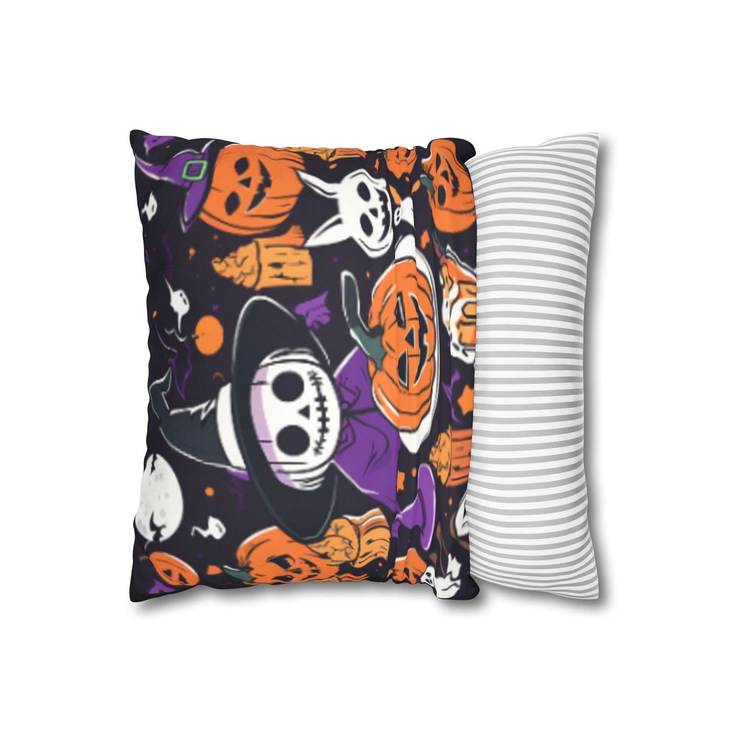 Halloween Faux Suede Square Pillowcase