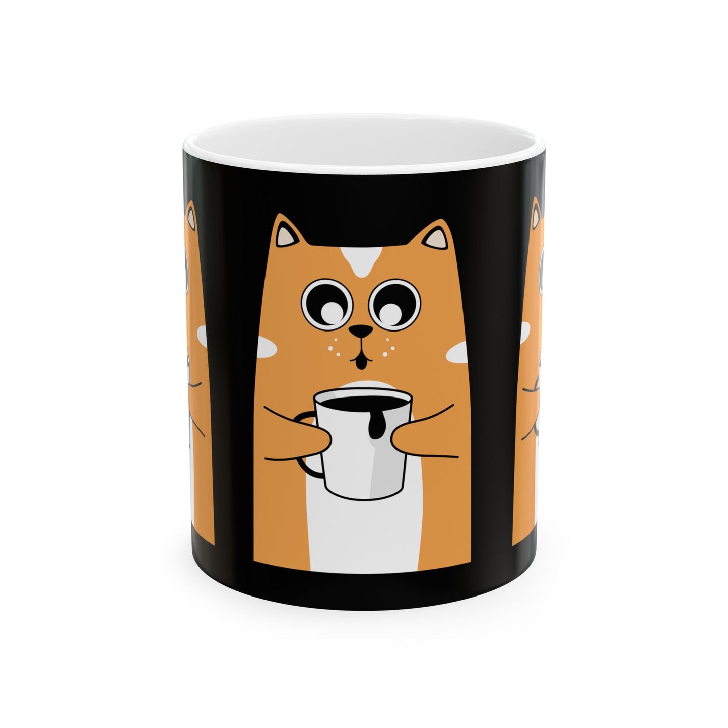 Kitty Java Ceramic Mug, (11oz, 15oz)