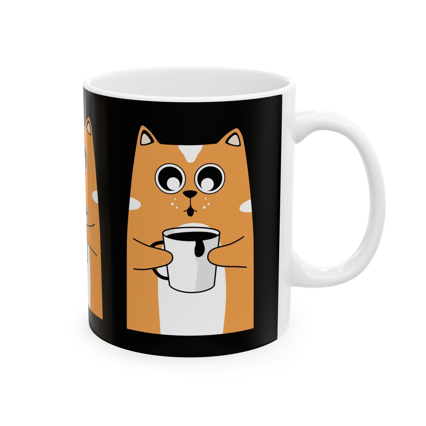 Kitty Java Ceramic Mug, (11oz, 15oz)