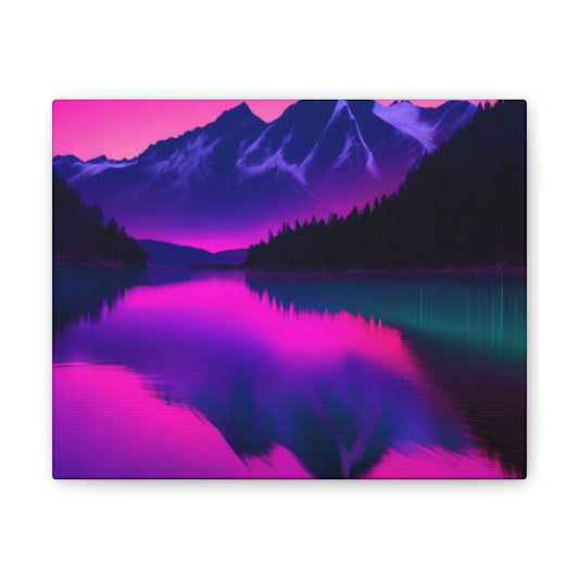 Neon Lake Canvas Stretched, 0.75"