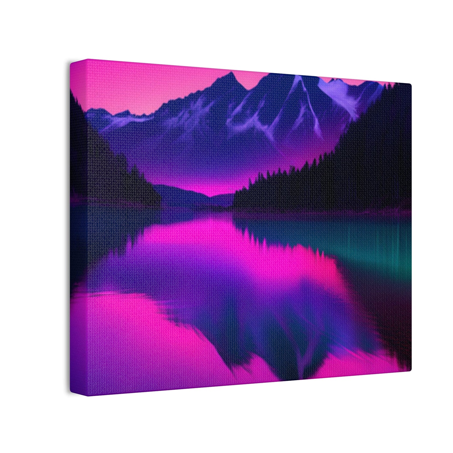 Neon Lake Canvas Stretched, 0.75"