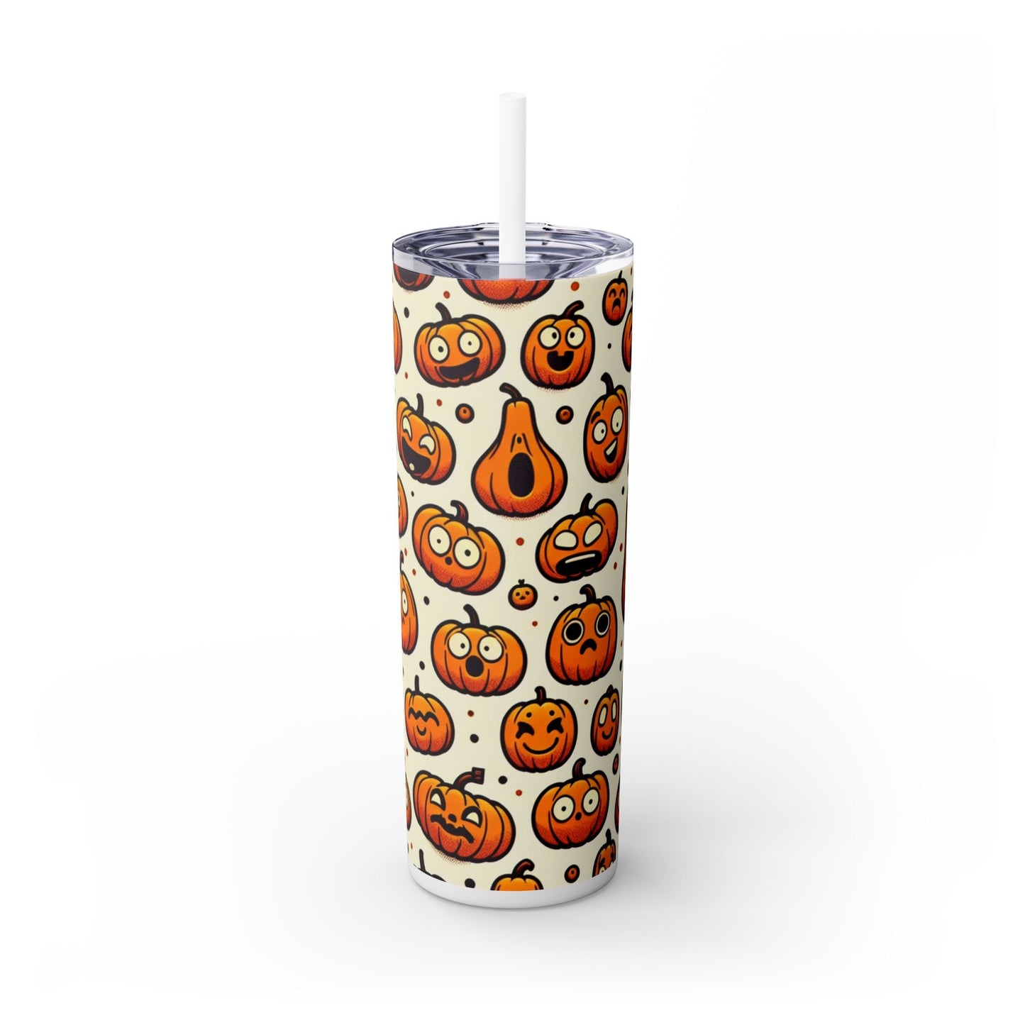 Funny Pumpkins Tumbler with Straw, 20oz