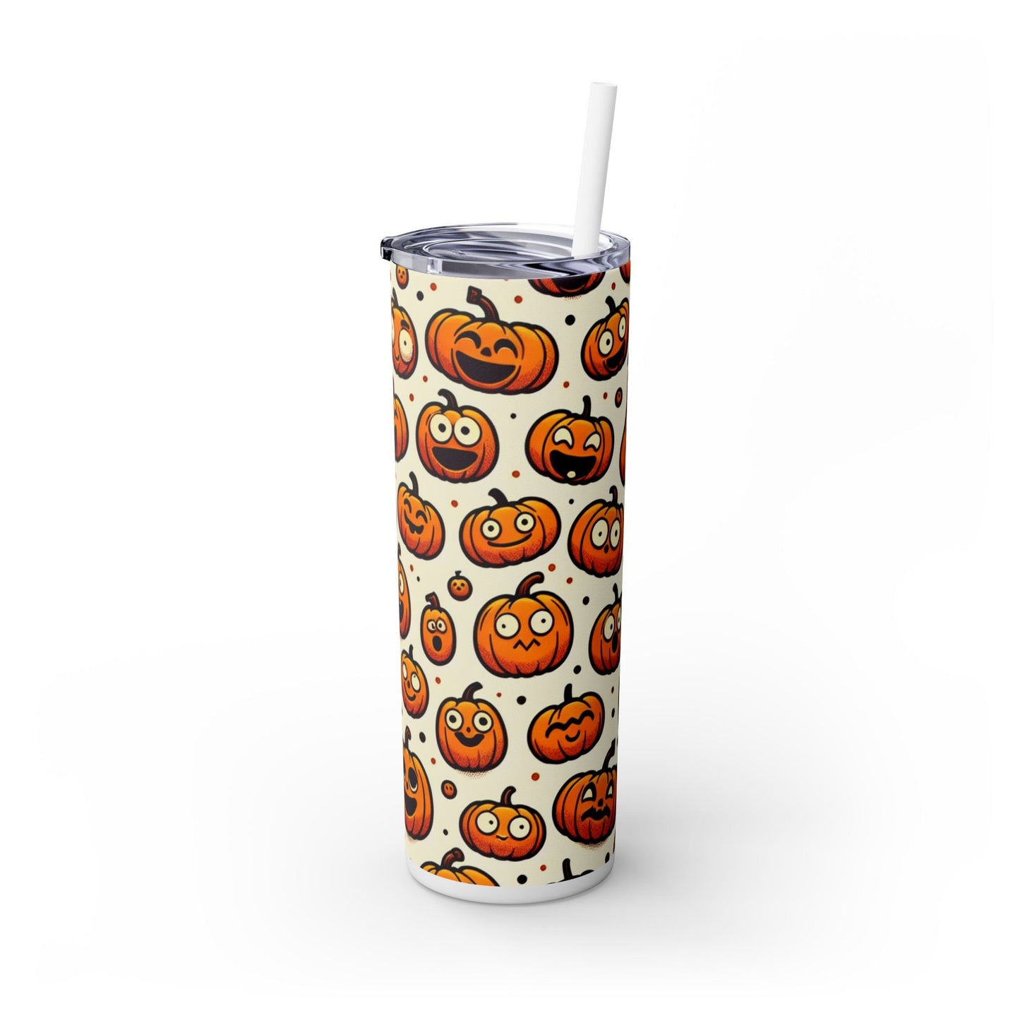 Funny Pumpkins Tumbler with Straw, 20oz