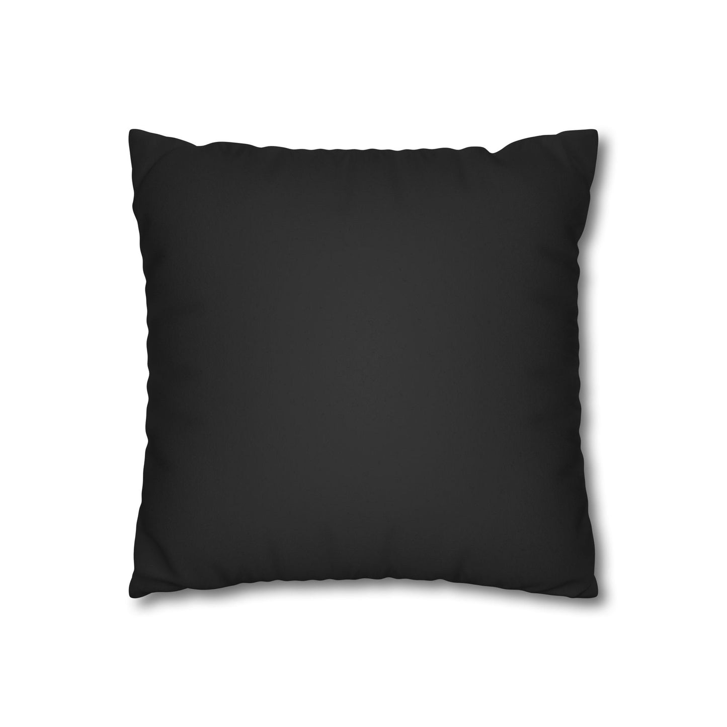 Neon Spider on the Web Faux Suede Square Pillowcase